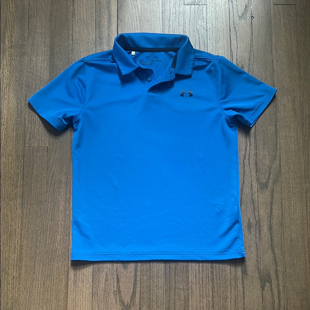Boys Under Armour Blue Polo